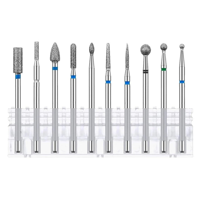 10-Piece Professional Nail Drill Bit Set: Tungsten Carbide Diamond Tips for E-File, Manicure & Pedicure - product image 7