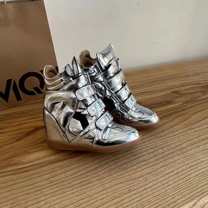 2026New Women's Shoes 7cm Inner Height-increasing Sport Shoes Fashion High-top Casual Shoes Women's Sneakers Zapatillas De Mujer