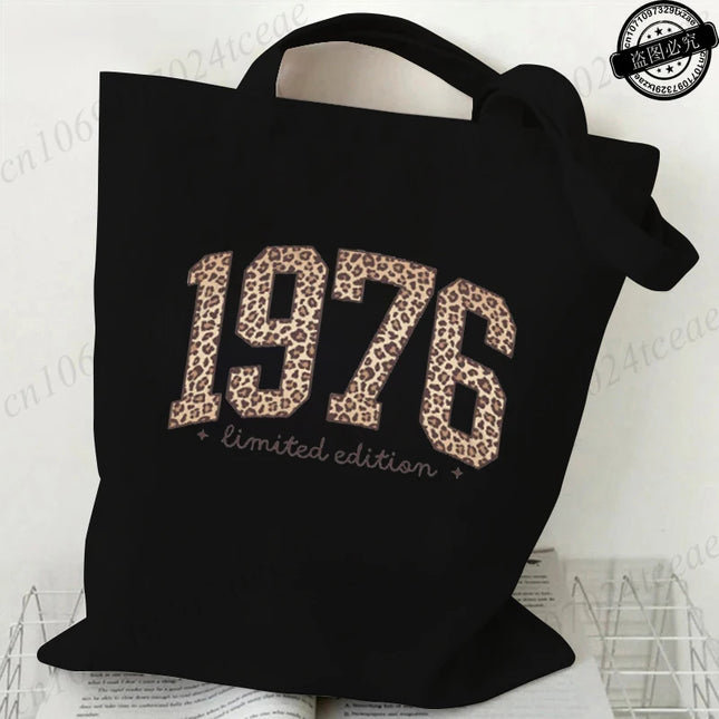 Mode Damen T-Shirt 1976 Retro Geburtstag Print T-Shirt Leopard 50. Geburtstagsgeschenke Tops Damen Shirt Harajuku Grafik T-Shirt