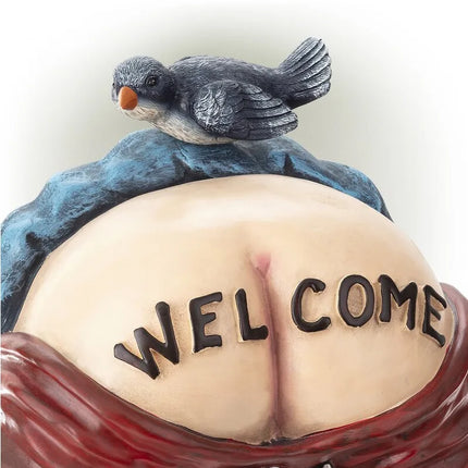 Funny Garden Gnome Statue Prank Dwarf Resin Doll Craft For Garden Entrance