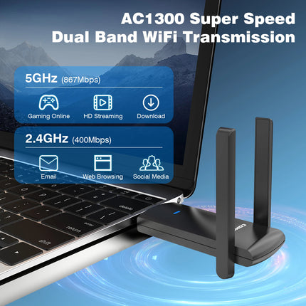 COMFAST 1300Mbps Usb 3.0 Wifi Adater 2G&5g Dual Band WIFI Adaptador Antenna 802.11AC MU-MIMO Network card 802.11AC Gigabit card