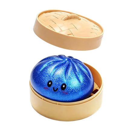 Halloween Ghost DumplingsToy Soft Slow Resilience Squishy Toy Fidget with Steamer Steamed Stuffed Bun Squishy Pinch Le
