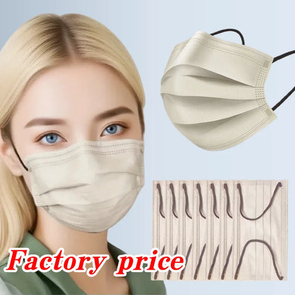 200Pcs 4-Layer Protective Disposable Masks - Breathable and Comfortable, Adjustable Ear Loops and Snugly Fitting Nose Pads, Perfect for Outdoor Activities, Home, Commuting, Office, School, Unisex and High Aesthetic App