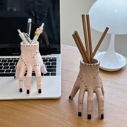 Adams Palm Broken Hand Ornament on Halloween. Garden Decoration Astor's Hand Fleshy Potted Basin Scary Palm Pen Holder Storage