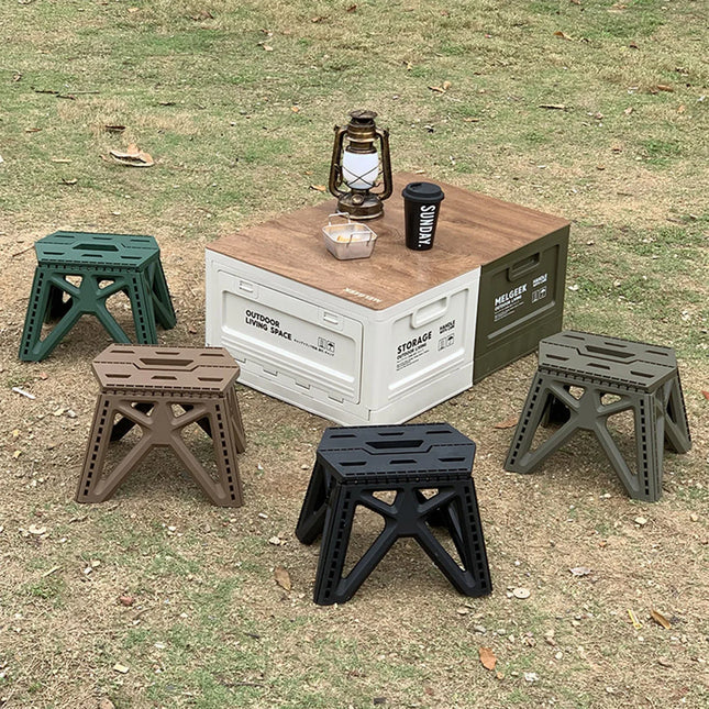 Portable Folding Chair High Load Bearing Durable Foldable Small Stool for Indoor/Outdoor Use, Camping, Hiking, Fishing, BBQ
