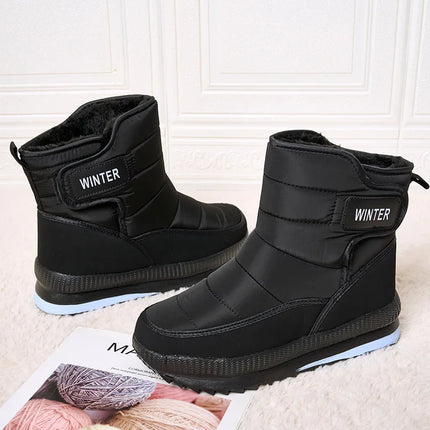Winter Men's Snow Boots New Large Size Cotton Shoes for Men Platform Fur Keep Warm Plush Boots Antislip Outdoor Hiking Sneakers