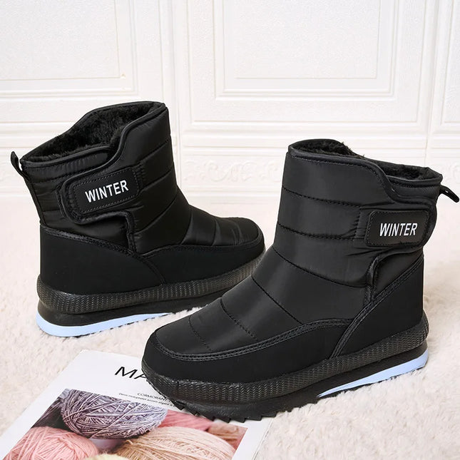 Winter Men's Snow Boots New Large Size Cotton Shoes for Men Platform Fur Keep Warm Plush Boots Antislip Outdoor Hiking Sneakers