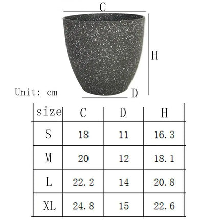Frosted Imitation Stone Flower Pots Gardening Flowers Green Plant Pots European Style Thickened and Durable Plastic Flower Pots