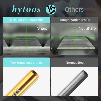 HYTOOS Titanium Safety Tapered Nail Drill Bits Smooth Top Barrel Carbide Bit Gel Removal Electric Drills Accessories Tool
