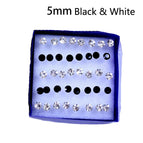 5mm Black White CZ