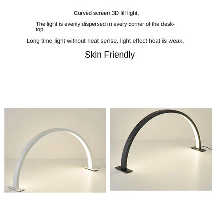 Dimmable U-shaped Nail Lamp 180-degree illumination Eye Protect Half Moon Nail Light Multi-functional Adjustable