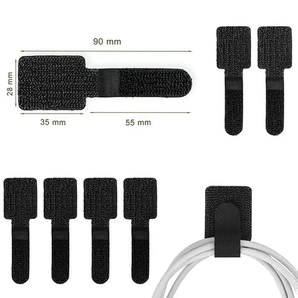 New Reusable Cable Ties Ties Self-Adhesive Power Cord Cable Holder Adjustable Cord Storage Desktop Organiser Manager