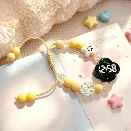 Macaron Beaded Cute Bracelet Watch for Girls New High-Appeal Colorful Bead Creative Children Watches Sweet Kids Gift Wristwatch