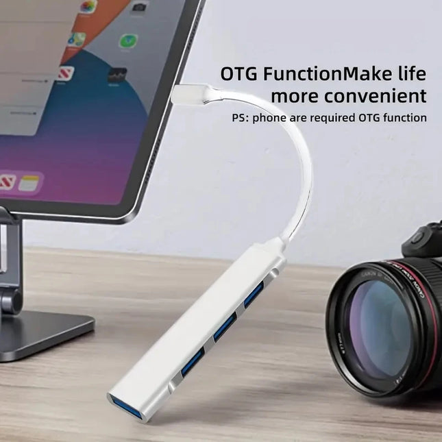 4-Port Multi-Splitter USB-C Hub USB Adapter OTG for Xiaomi Lenovo MacBook 13 15 Air pro PC - Computer Accessories - product i