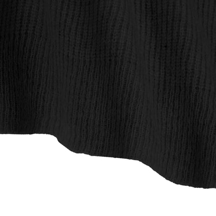 Women's Black Oversized Boat Neck Knit Sweater Casual Slouchy Pullover Comfortable Fashion Top for Autumn Winter