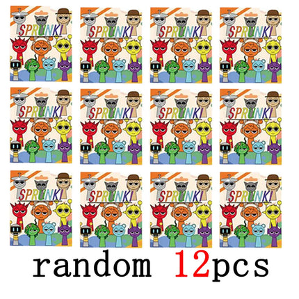 Hot 24pcs/Set Mini Sprunki Blind Box Action Figure Toy Cartoon Movie Sprunki Wenda Model Doll Figurines Kids Gift
