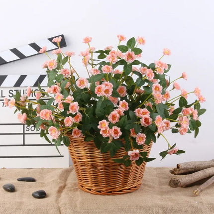 Artificial Silk Rose for Garden Decoration, Fake Bouquet, 15 Heads, Artificial Flowers, Christmas, Wedding, Home, Outdoor, 3Pcs