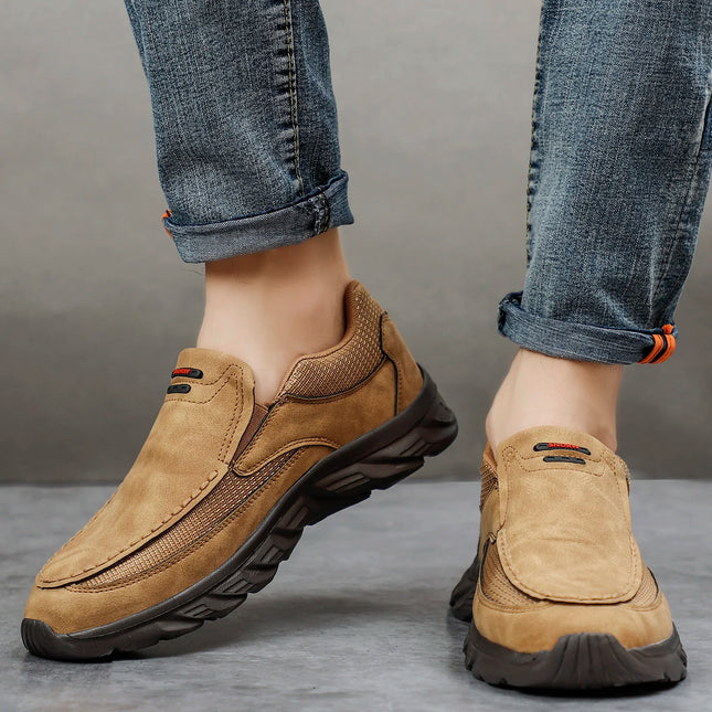 Men Leather Casual Shoes Breathable Loafers Men Sneakers New Male Comfortable Leather Flat Footwear - product image 2