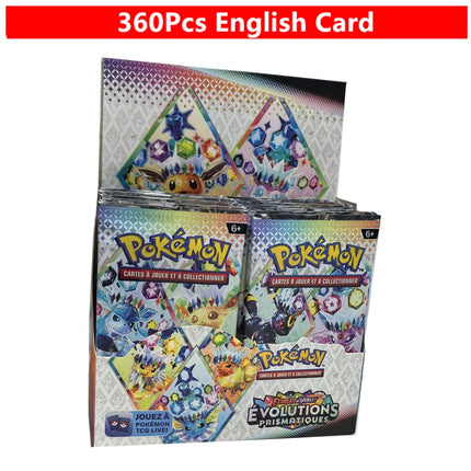 90/180/360Pcs English French Spanish Carta Karten Pokemon Cards Sun Moon Evolutions Booster Box Collectible Tradiner child Card