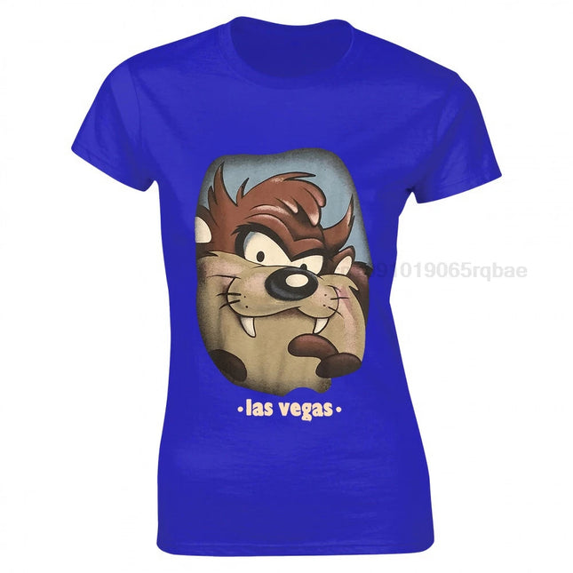 Camiseta vintage de Looney Tunes Taz talla XL de algodón casual para hombre y mujer