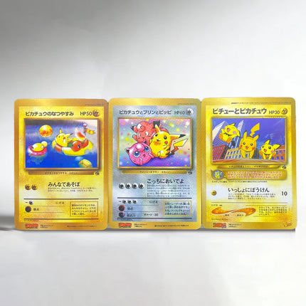 3pcs/set DIY Pichu Anime PTCG Self-made Card Late 1990s - Early 2000s Vintage Promo Magazine Exclusive Series Collecting Card