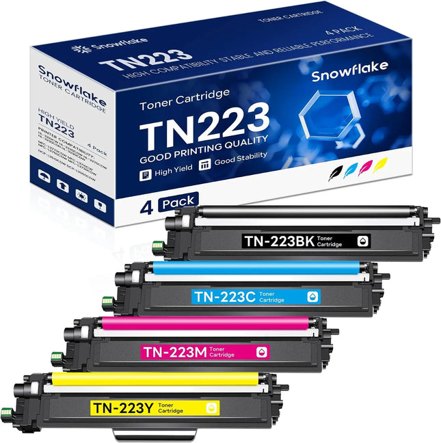 4er-Pack TN223 Tonerpatronen-Set Schwarz Cyan Magenta Gelb Kompatibel für Brother MFC-L3710CW MFC-L3770CDW MFC-L3750CDW
