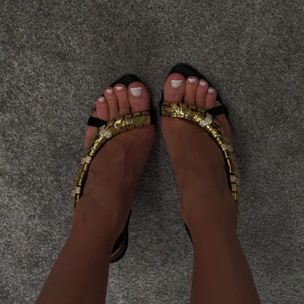Gold metal chain sexy leather sandals for women champagne/black high heels luxury designer party gift shoes 2026 summer new in