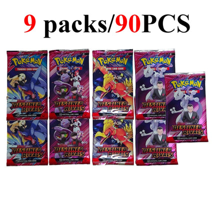 90/360PCS Pokémon Card Packs 151， ASCENDED HEROES 。Evolutions,PALDEAN FATES,English Reinforcement,Battle Transaction Card Gift