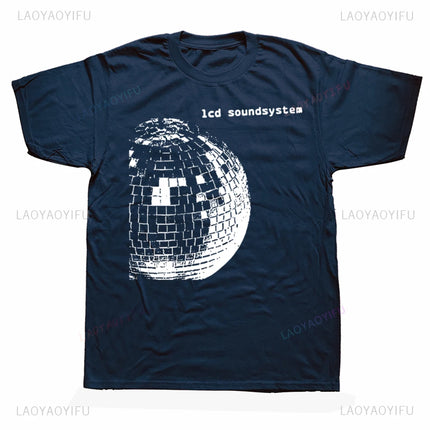 12 LCD Soundsystem Logo T Shirts Men Women High Quality Cotton Humor Streetwear Tee Shirt Short Sleeve Unisex Loose Clothing
