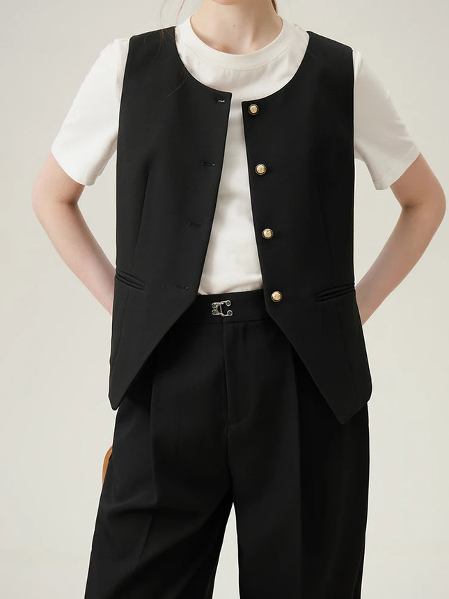 FSLE Women Blazer Temperament Suit Jacket for Office Lady Sets Formal Female Blazer Vest Skirt 24FS11075 - product image 2