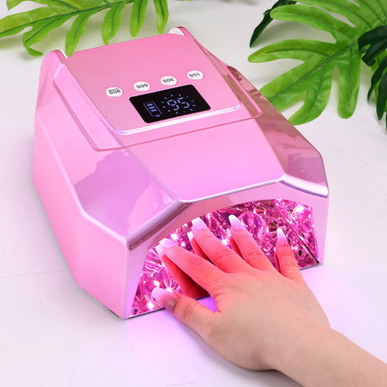 96w Gradient Gold  Pro Red Light Cordless LED Nail Lamp Rechargeable Battery UV LED Nail Lamp Cure Cordless LED Lamp Curing Gel