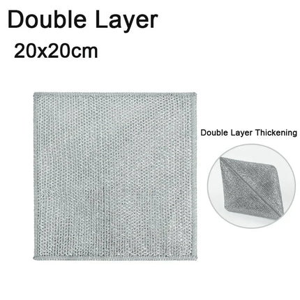 Rags For Kitchen Scrubber Wire Dishcloth Thickened Double-sided Metal Steel Cleaning Towel Pot Dish Washing Cloths - product