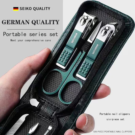Nail Scissors Set Household High End Mens And Womens Special Nail Clippers Manicure Beauty Tools 6 Piece Portable - product i