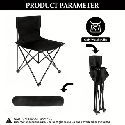 Outdoor Foldable Chair Camping Chair with Side Pocket Picnic Oxford Cloth Chairs Portable Beach Fishing Chairs Outdoor Chair