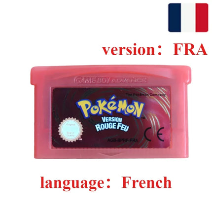 GBA Game Pokemon Series 32 Bit Video Game Cartridge Console Card Pokemon Emerald Ruby FireRed LeafGreen Sapphire Multi-language