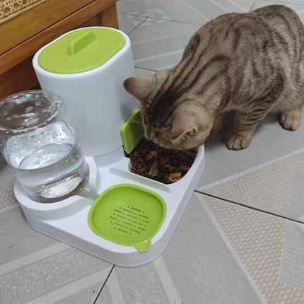 Automatic Pet Feeder And Water Dispenser Two-in-One Bowl Large Capacity For Cats Dogs Smooth Feeding System Pet Supplies