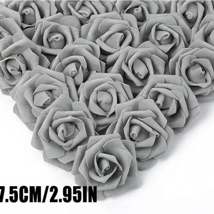 20~200pcs Foam Rose Artificial Flowers Head Teddy Bear Rose Handmade DIY Gift Decoration Wedding Valentines Day Home Decor