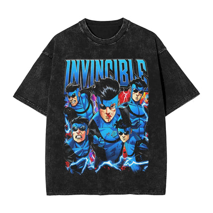 Conquest Invincible T Shirt Men's  Pure Cotton Awesome T-Shirts O Neck  Tee Shirt Short Sleeve Clothes Gift