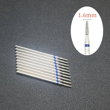 10 Piece Nail Milling Cutter Set Diamond Electric Nail Enhancement Drill Nail Drill Corner Cleaning Drill Burr Accessories Tool