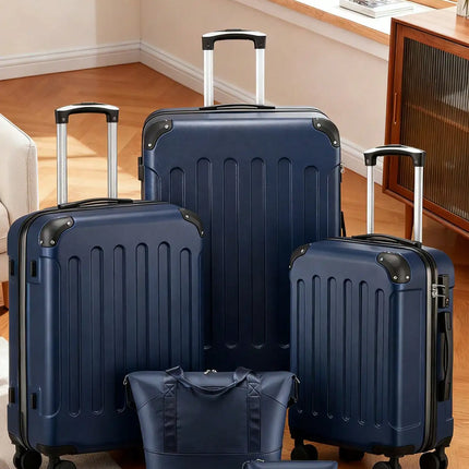 Luggage Sets 5 Piece,Hardside Suitcase With Wheels - Spinner Wheels, TSA Lock, Includes Toiletry Bag For Family Travel Luggage Case Trolley Suitcase Spinner Suitcase Travel Luggage nizer Travel Stuff