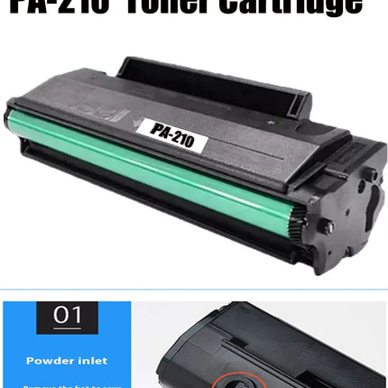 PA-210 toner cartridge with powder inlet detail