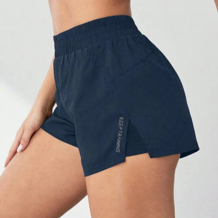 2026 New Style Faux Two-Piece Anti-Exposure Yoga Shorts Sports Shorts Running Fitness Tennis Casual Basic Sports Pants Women's