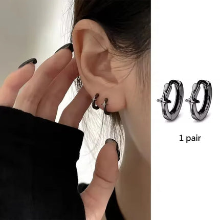VENTFILLE 925 Sterling Silver Geometry Hoop Earring for Women Minimalism Classic Office Versatile Fashion Jewelry Gift Dropship