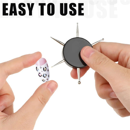 6 In 1 Circular Dotting Tools Professional Nail Art Tip Dot Painting Embossing Tracing Disc Nail Dotting Tool Manicure Supplies