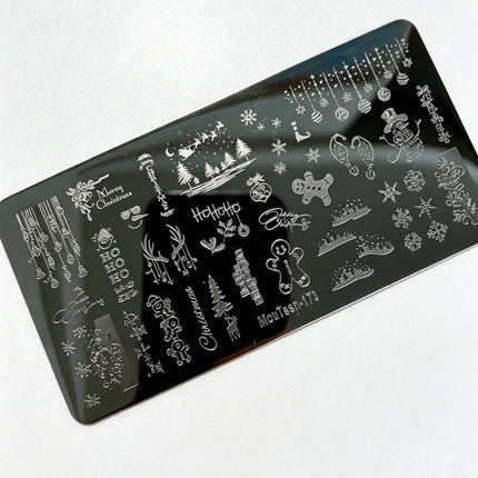 MouTeen263 Nail Stamping Plate Cursive English Word & Phrase Design Nail Art Template Romantic Letter Manicure Printing Tool