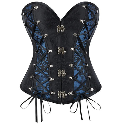 Steampunk Overbust Corset Retro Gothic Clothing Women Clubwear Bustiyer Corselet