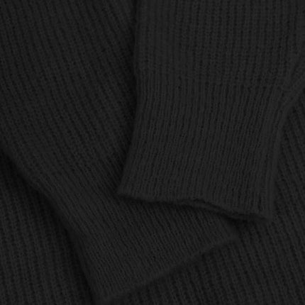 Women's Black Oversized Boat Neck Knit Sweater Casual Slouchy Pullover Comfortable Fashion Top for Autumn Winter