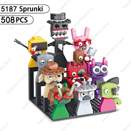 Hot Sprunki Building Blocks Toys Sets Classic Game Cartoon Doll 18 Figures Model Bricks Children's toys Holiday Birthday Gifts