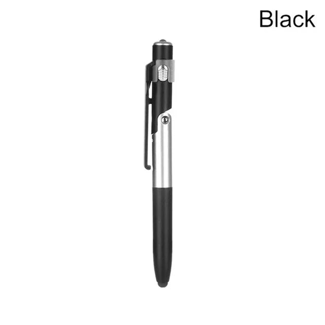 4 In 1 Multifunction Ballpoint Pen with LED Light Fold Phone Holder Night Read Writing Pencil Office School - product image f