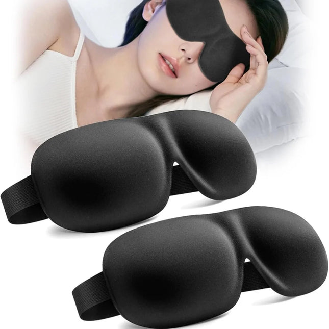 3D Sleep Mask Blindfold Sleeping Aid Soft Memory Foam Eye Mask for Sleeping Travel Light Slaapmasker Eye Cover - product imag